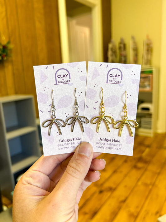 Metal Bow Dangles
