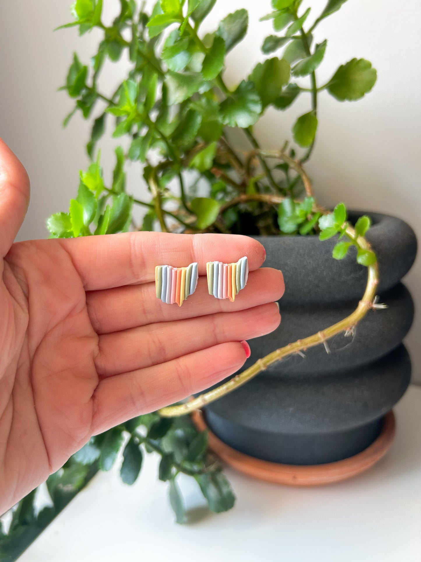 Rainbow Stripe studs