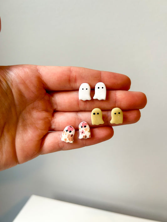 Mini Mirrored Ghost Studs