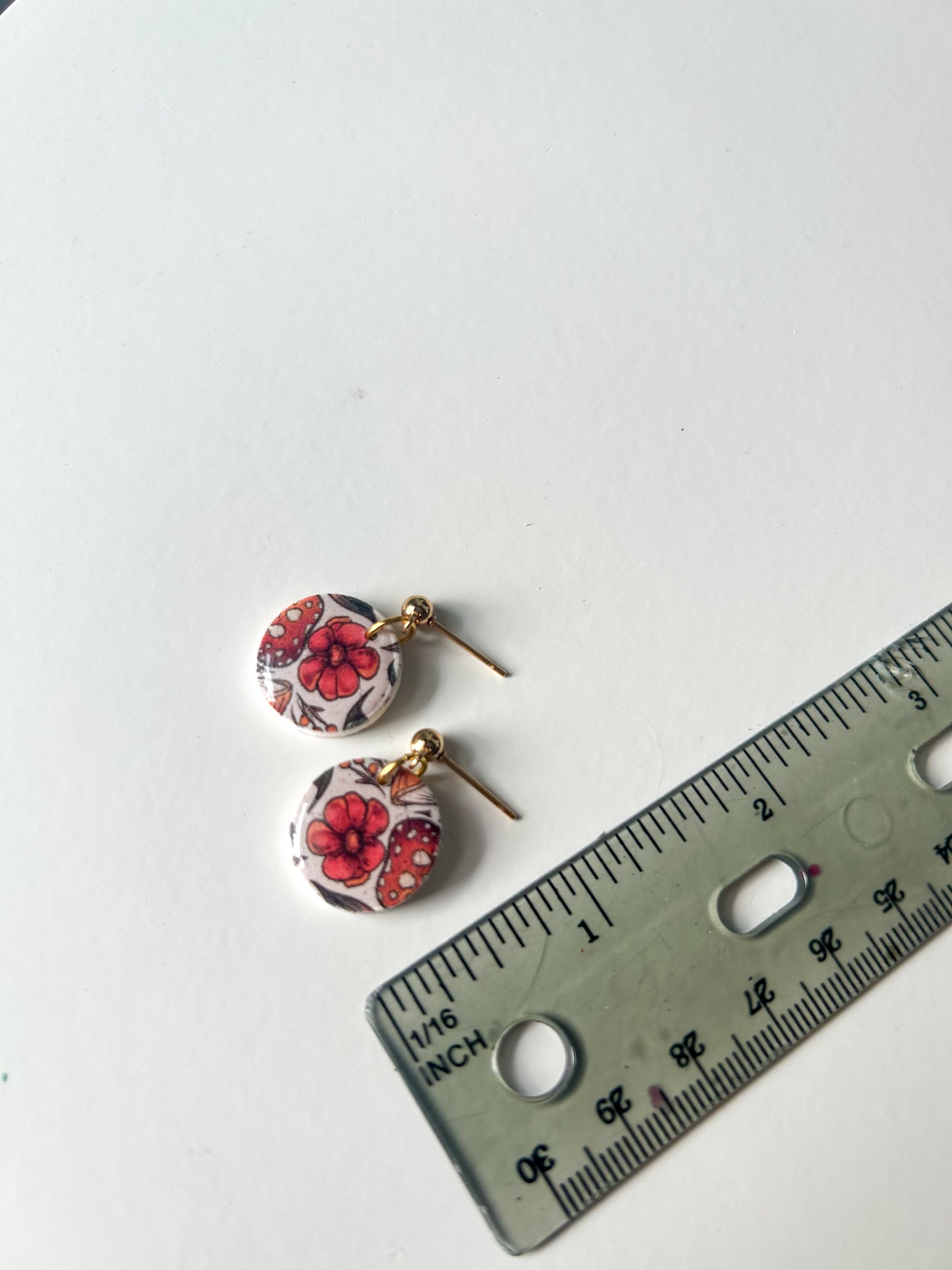 Mushroom Pattern Mini Dangles