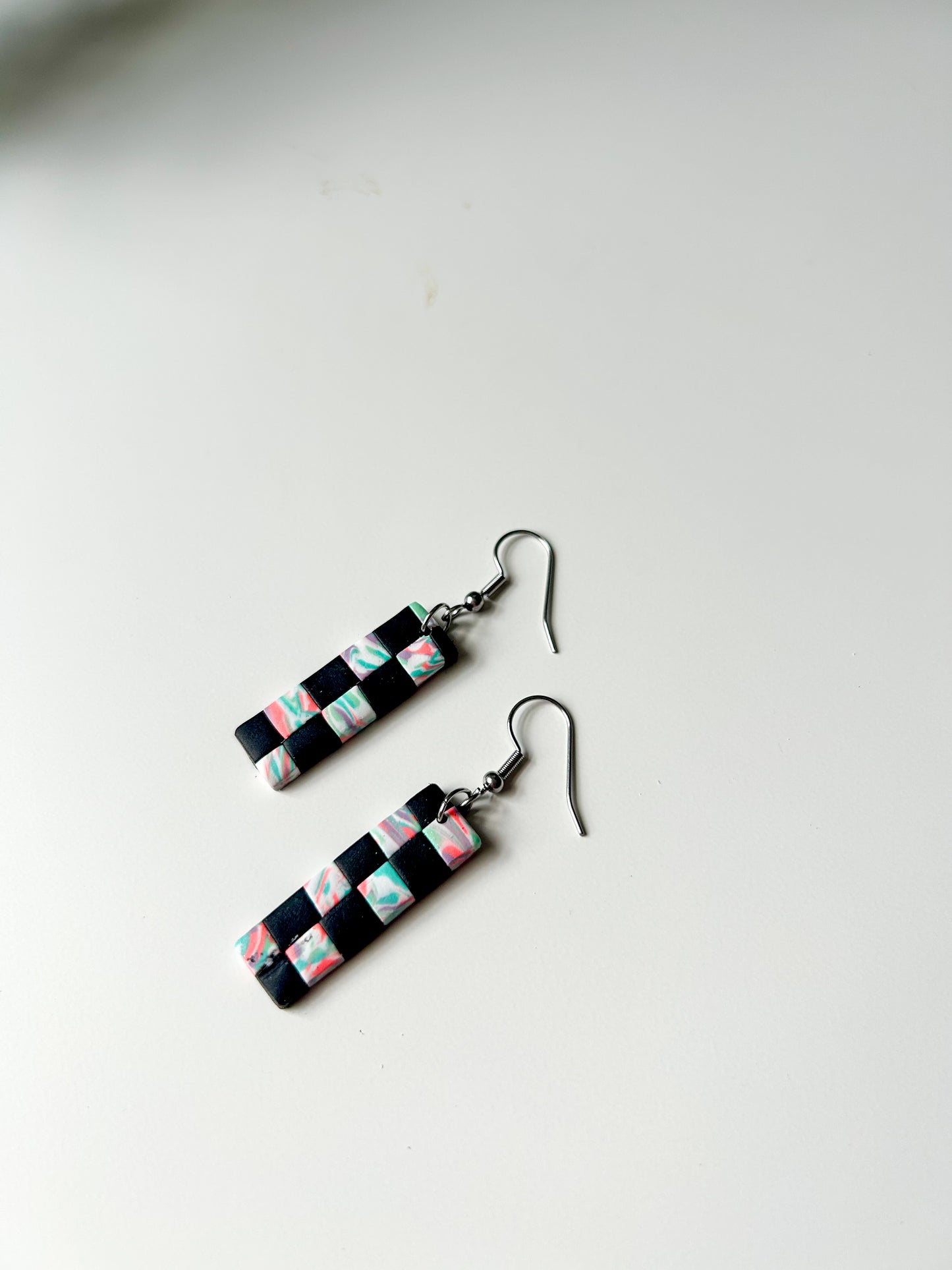 Tie Dye Checker Rod Dangles