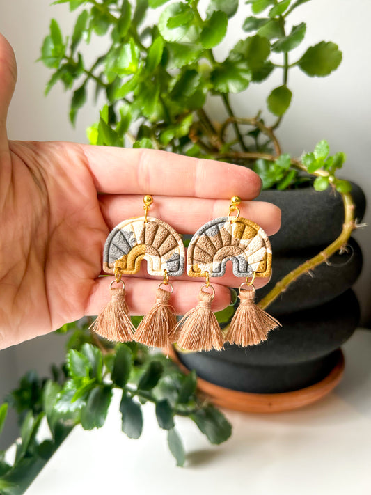 Neutral Tassel Dangles