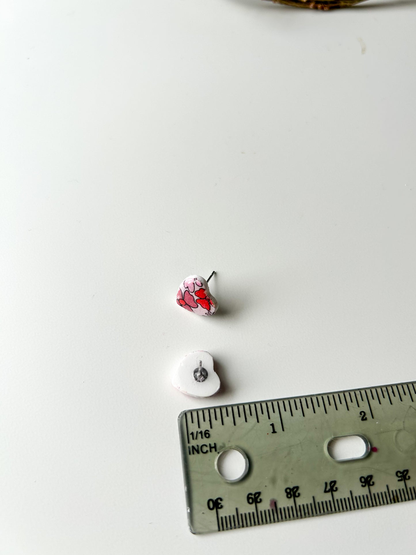 Retro Valentine’s Day Heart Studs