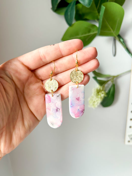 Watercolor Floral Drop Dangles