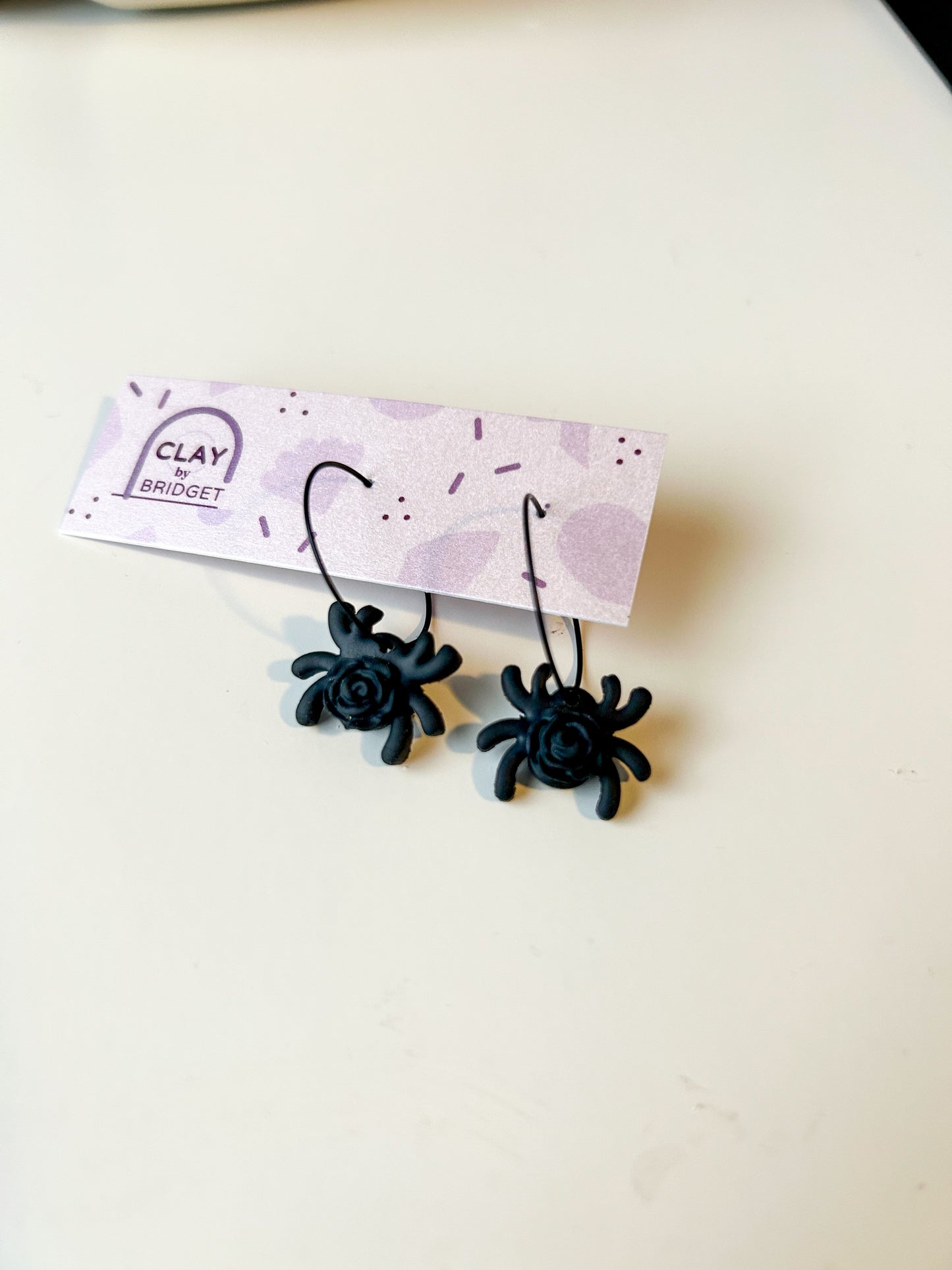 Rose Spider Hoops