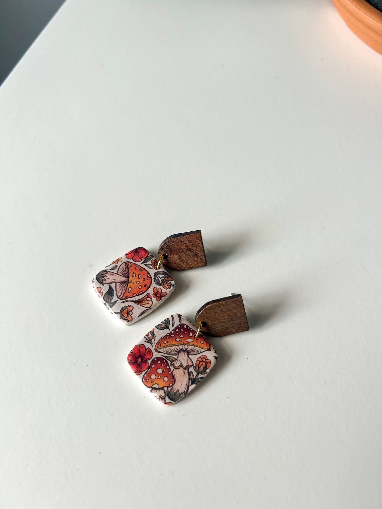 Mushroom Pattern Square Dangles