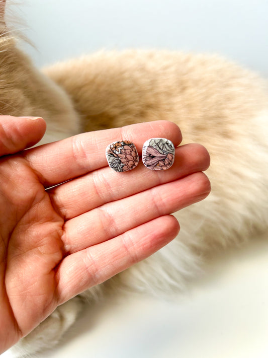 Antique Floral Studs