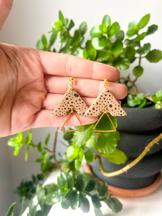 Brown and Black Dalmatian Amelia Dangles