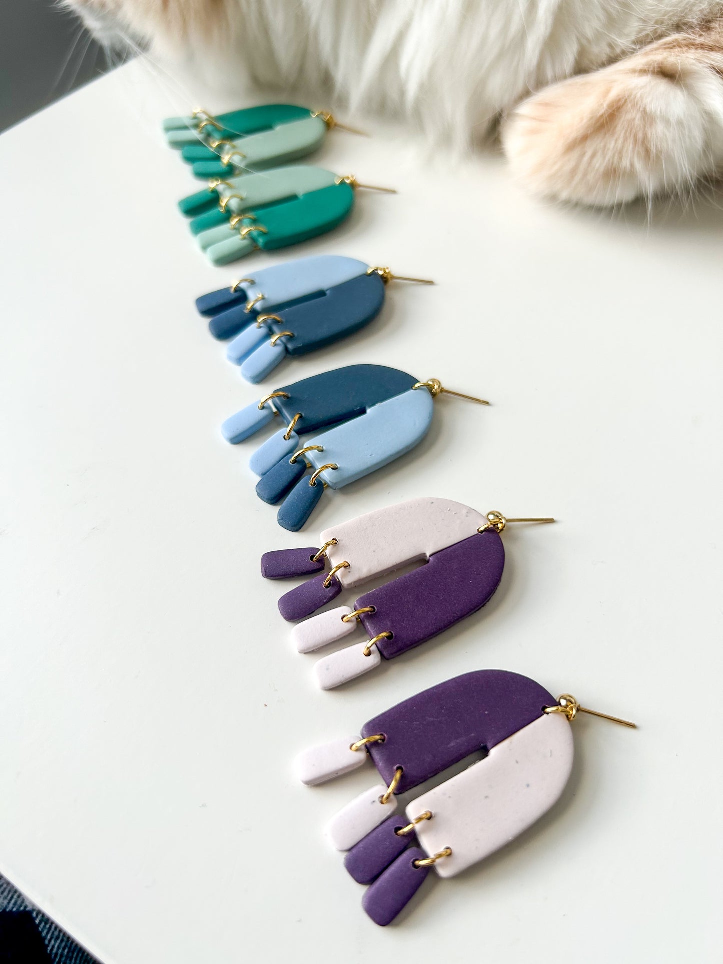 Colorblock Arch Dangles