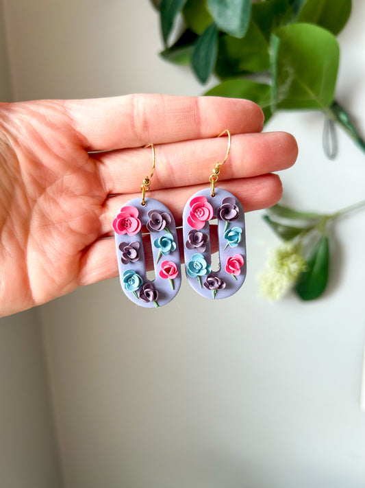 Bold Rose Donut Dangles