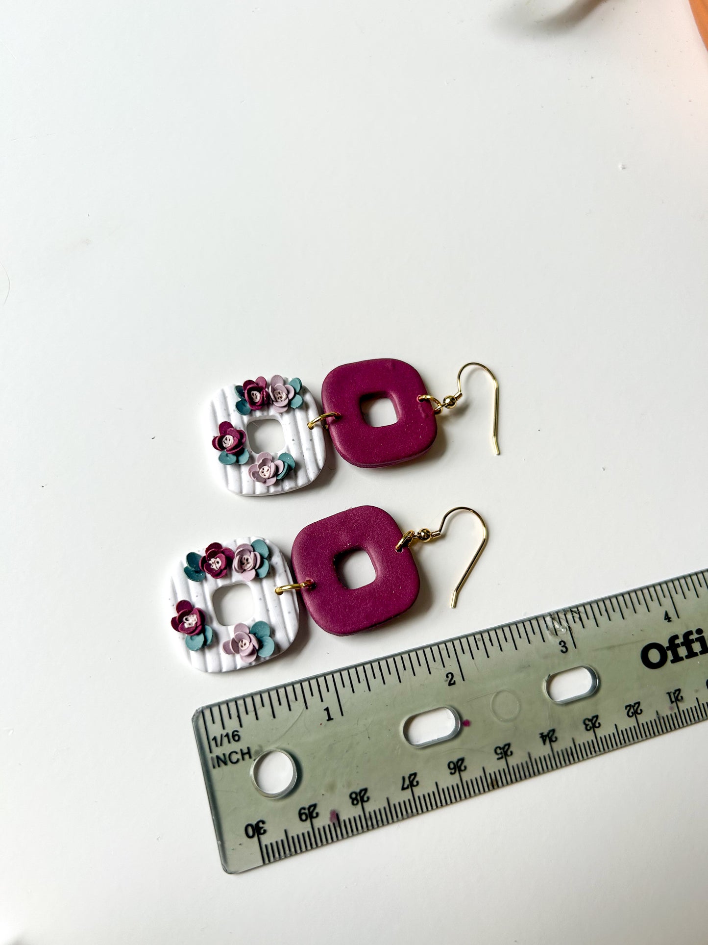 Purple Square Dangles