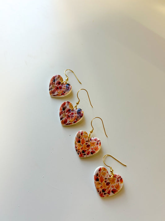 Leaf Heart Dangles