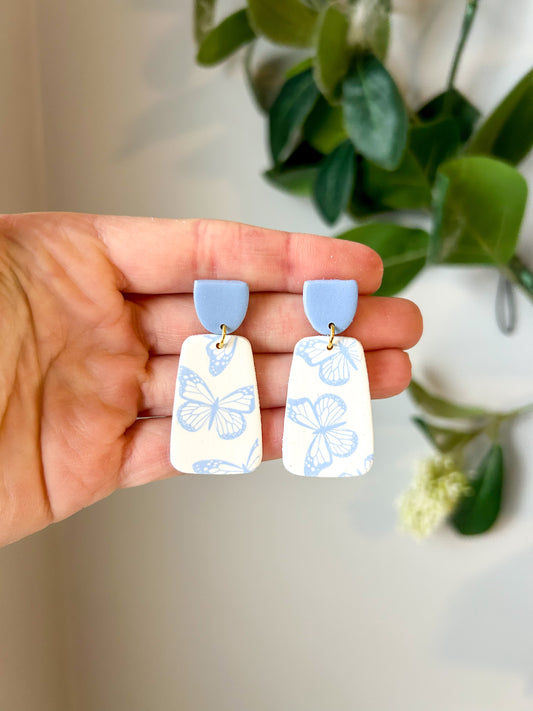 Blue Butterfly Drop Dangles