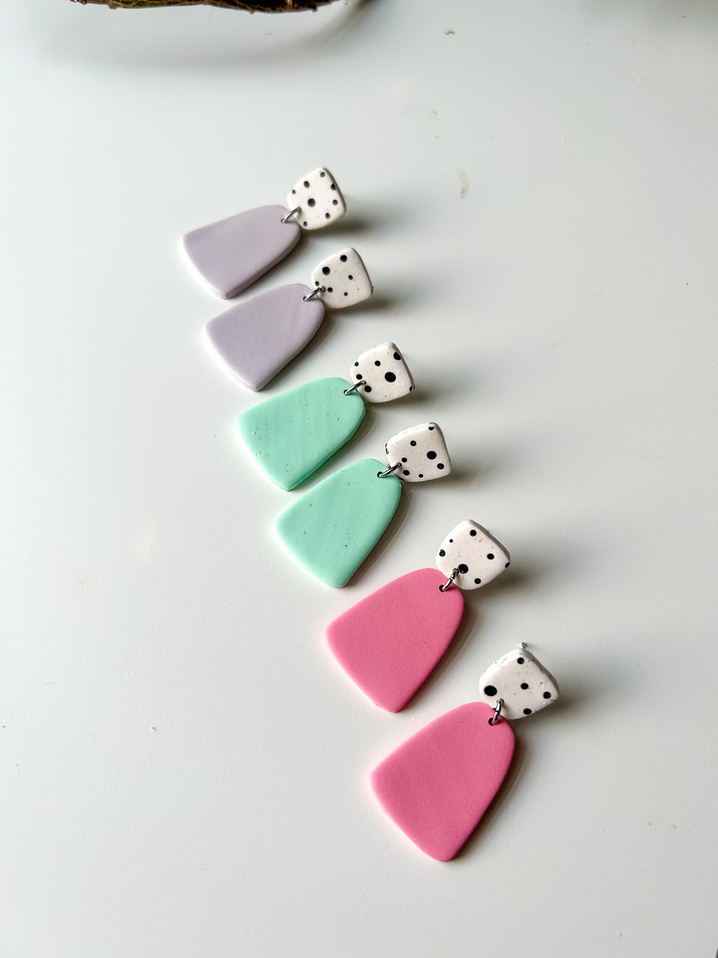 Polkadot Top Drop Dangles