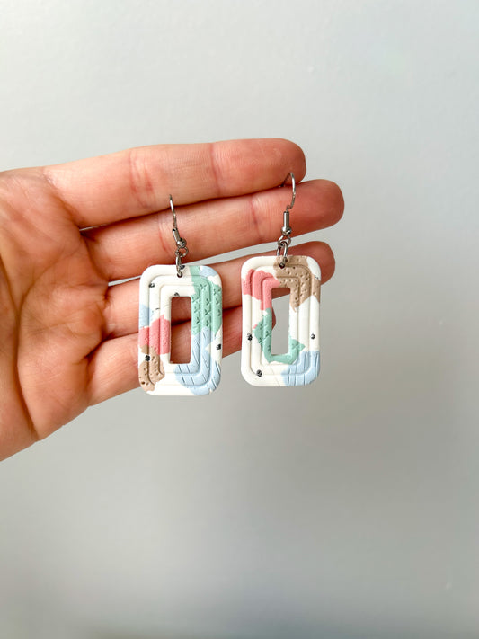 Embossed Rectangle Dangles