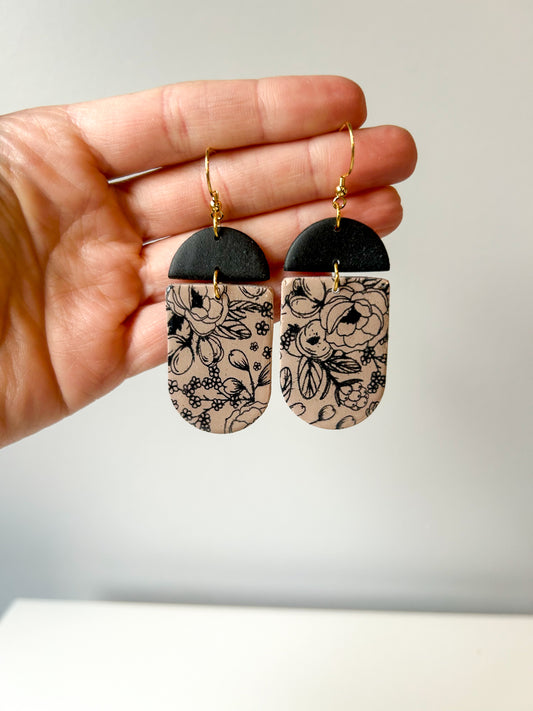 Large Floral Statement Earrings