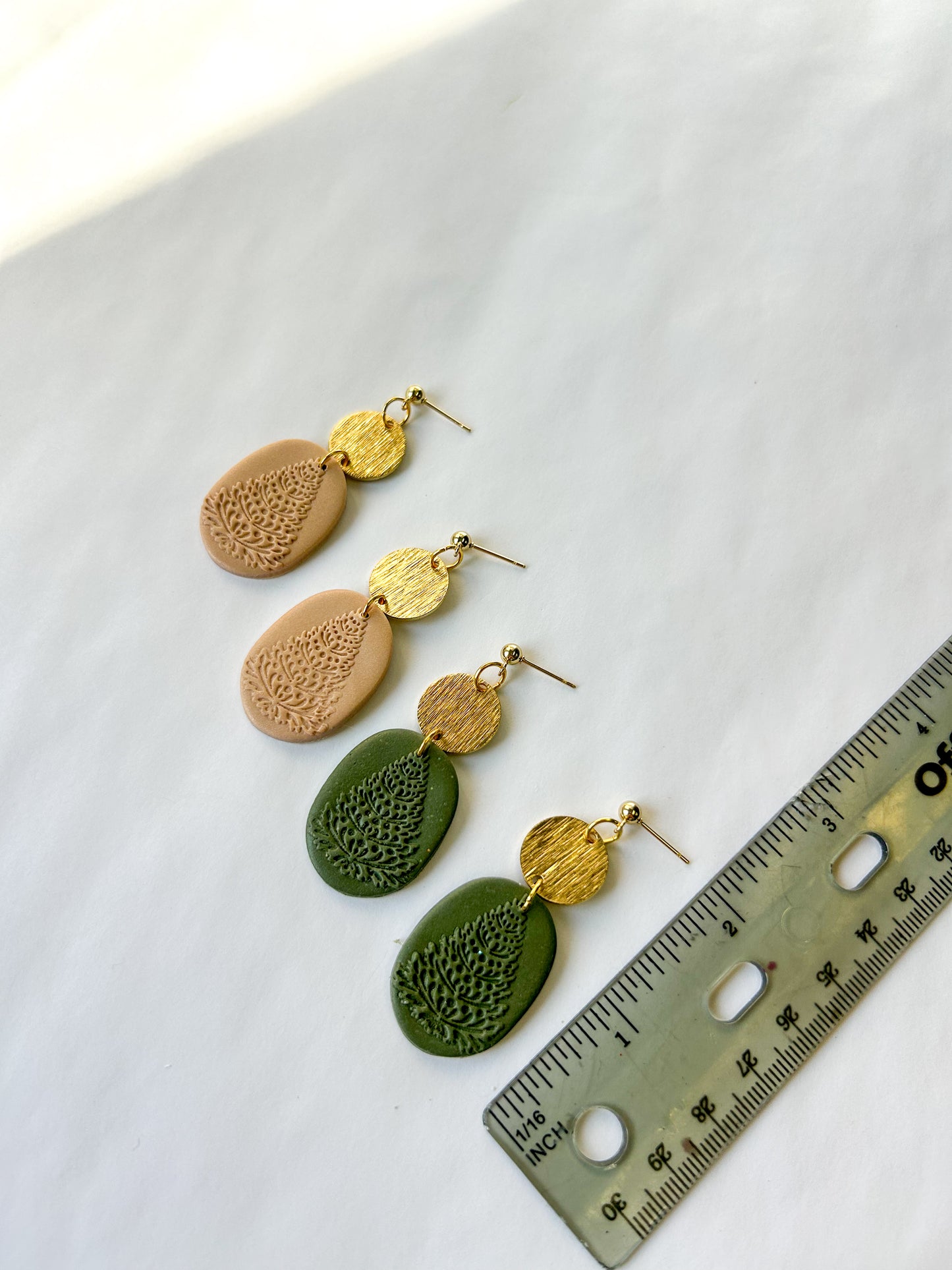 Tree Stamp Oval Dangles