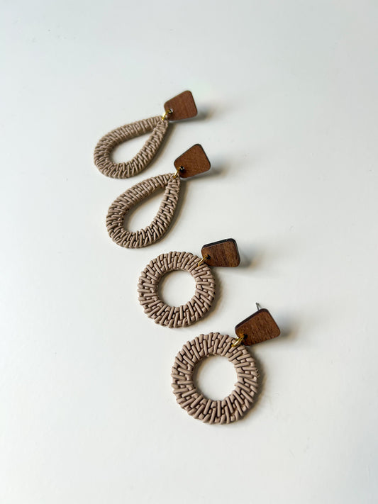 Braided Wooden Top Dangles