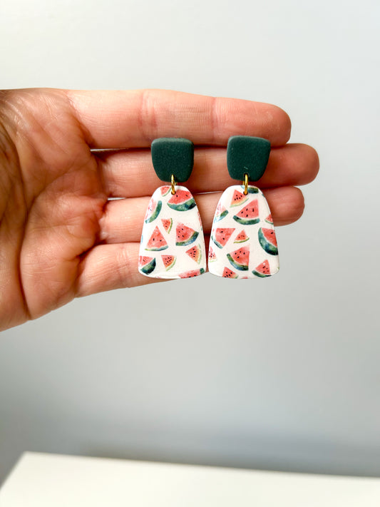 Watermelon Teardrop Dangles