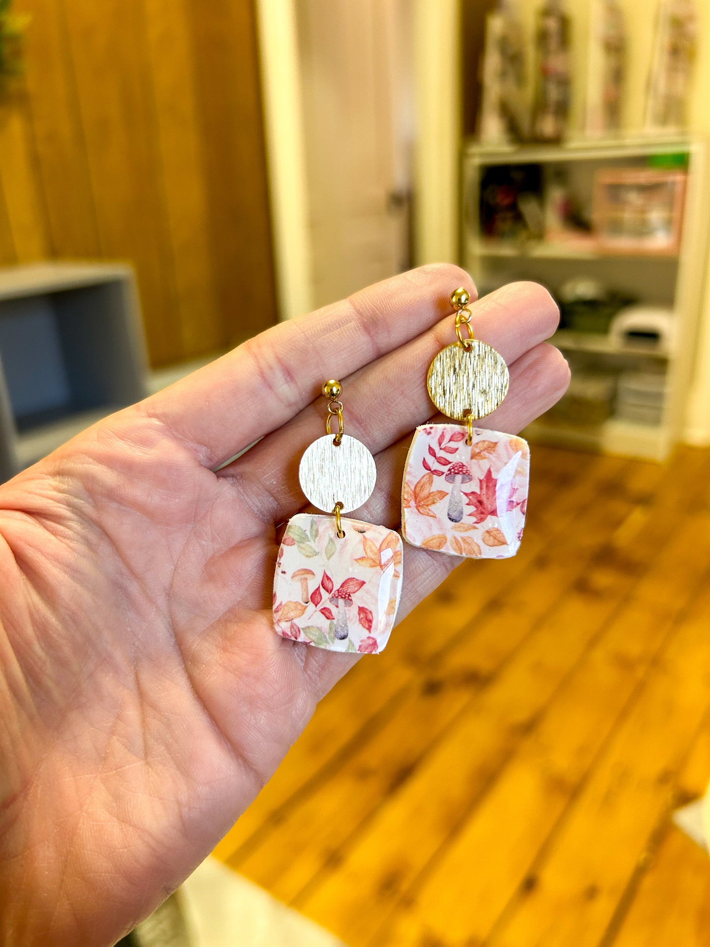 Fall Foliage Square Dangles