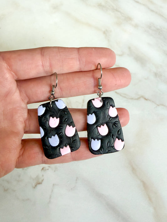Black and Tulip Dangles