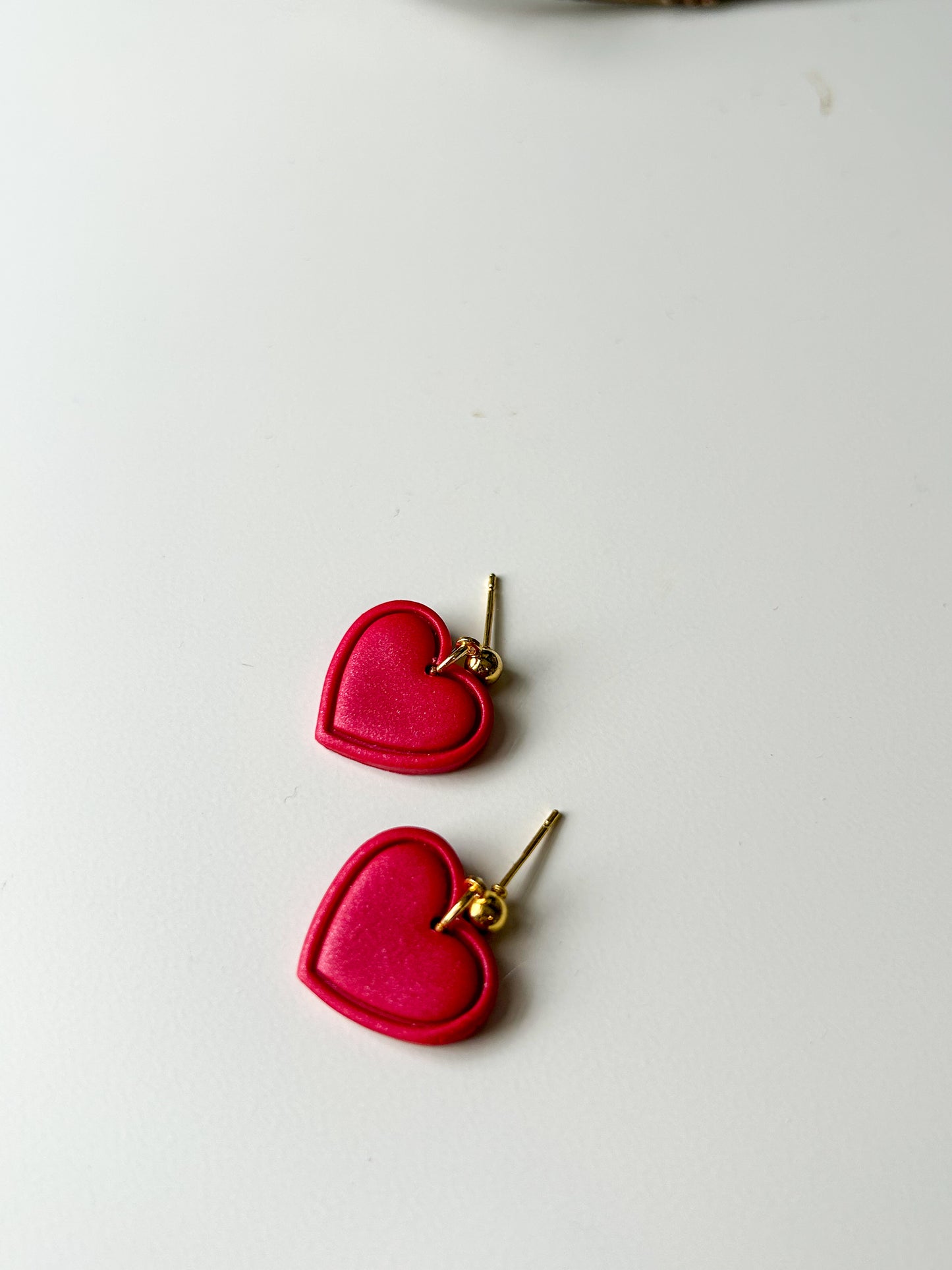 Red Framed Heart Dangles