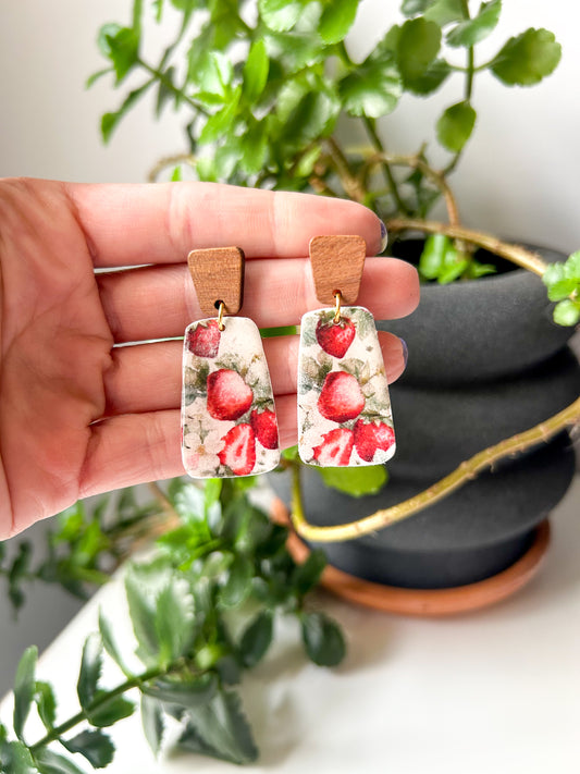 Strawberry Wooden Top Dangles