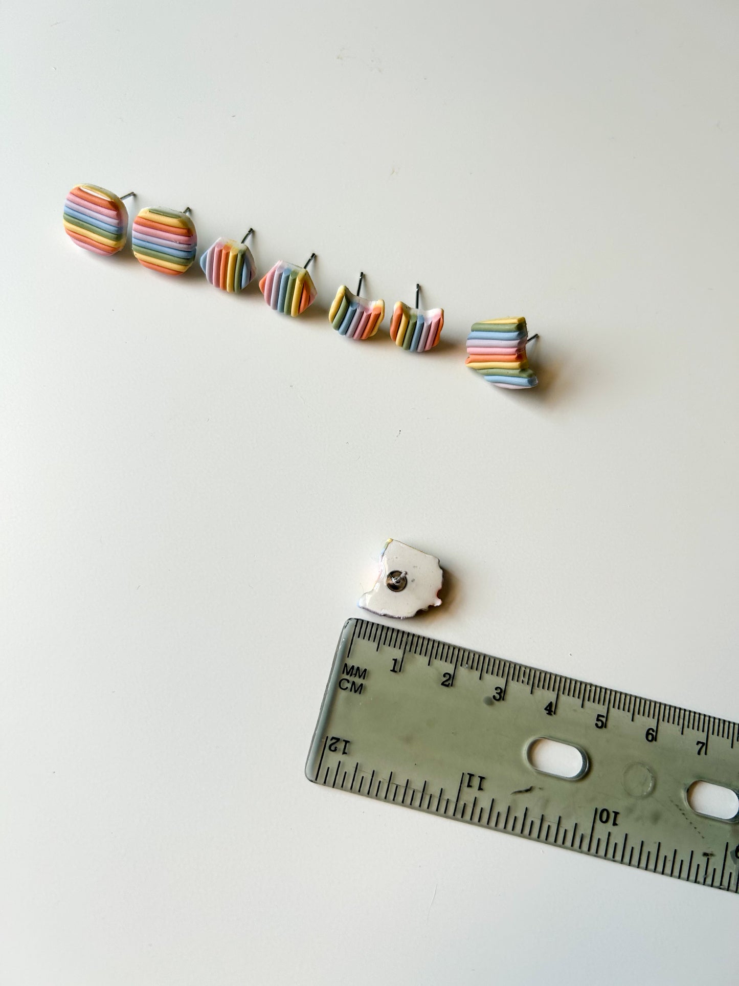Rainbow Stripe studs