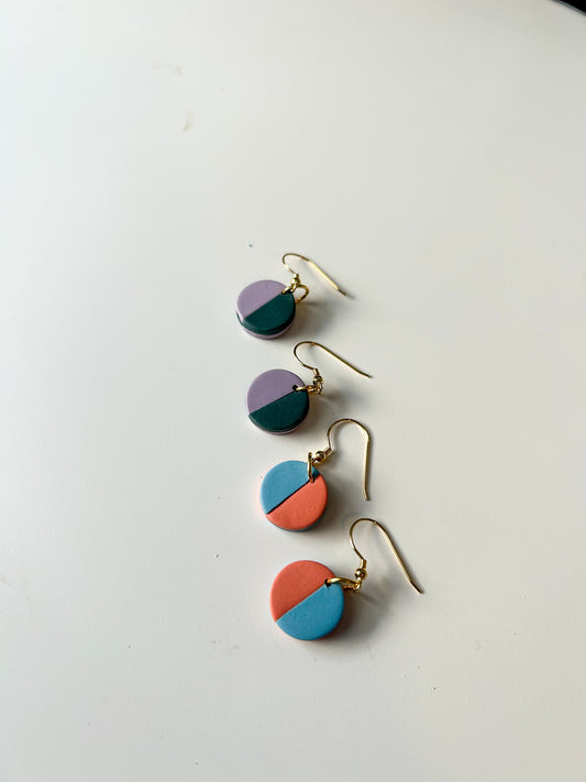 Colorblock Circle Dangles