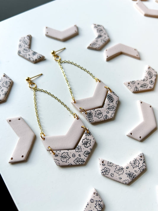Double Chevron Leaf Dangles