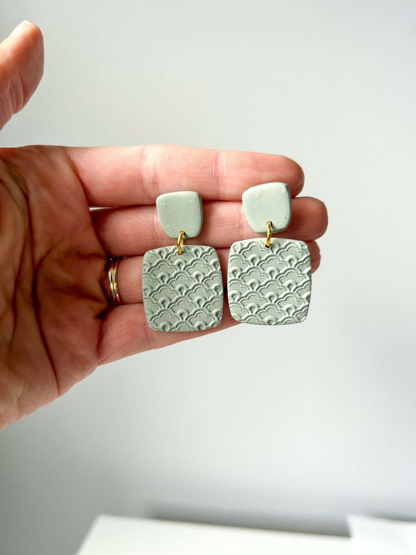 Rounded Square Scallop Dangles
