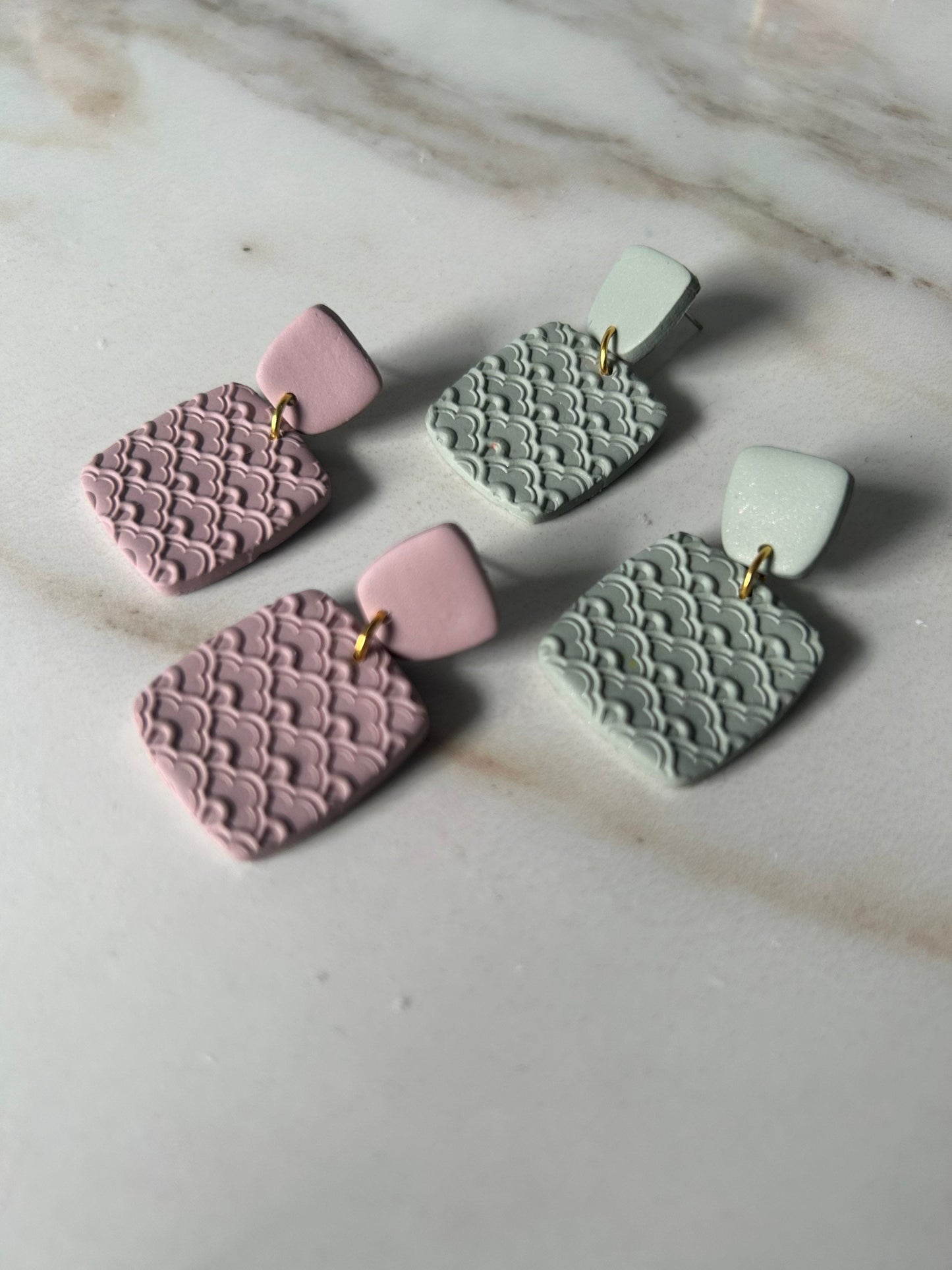 Rounded Square Scallop Dangles