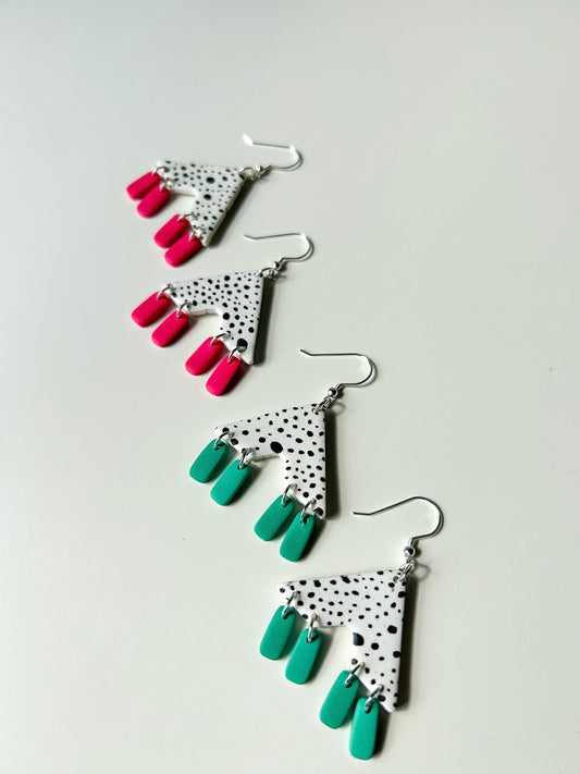 Dalmatian Chevron Dangles