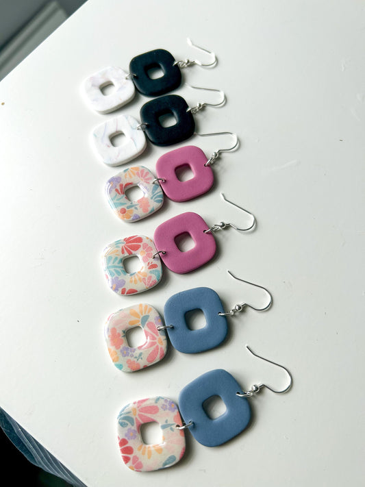 Colorful Double Donut Dangles